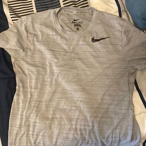 Gray Striped Nike Shirt